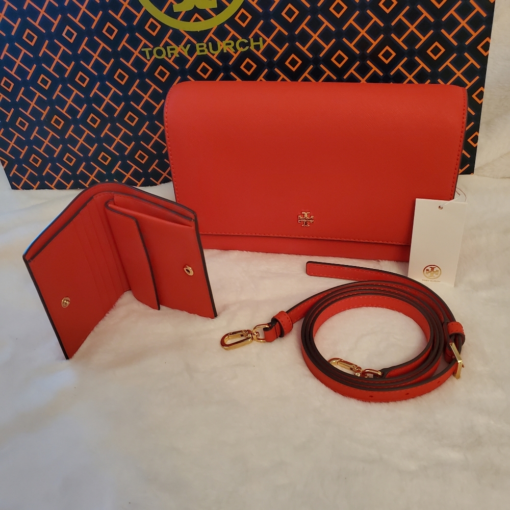 🚫SOLD🚫✨️ TORY BURCH Emerson Crossbody Clutch Shoulder Bag & Wallet - Picture 2 of 16